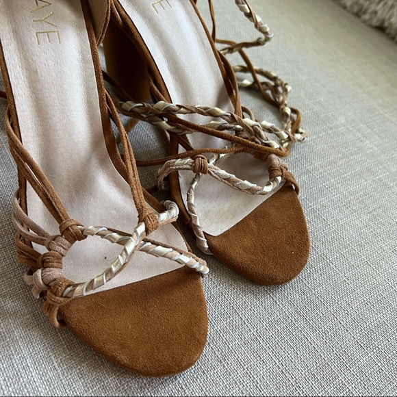 RAYE • Suede Strappy lace up sandals - Picture 6 of 9